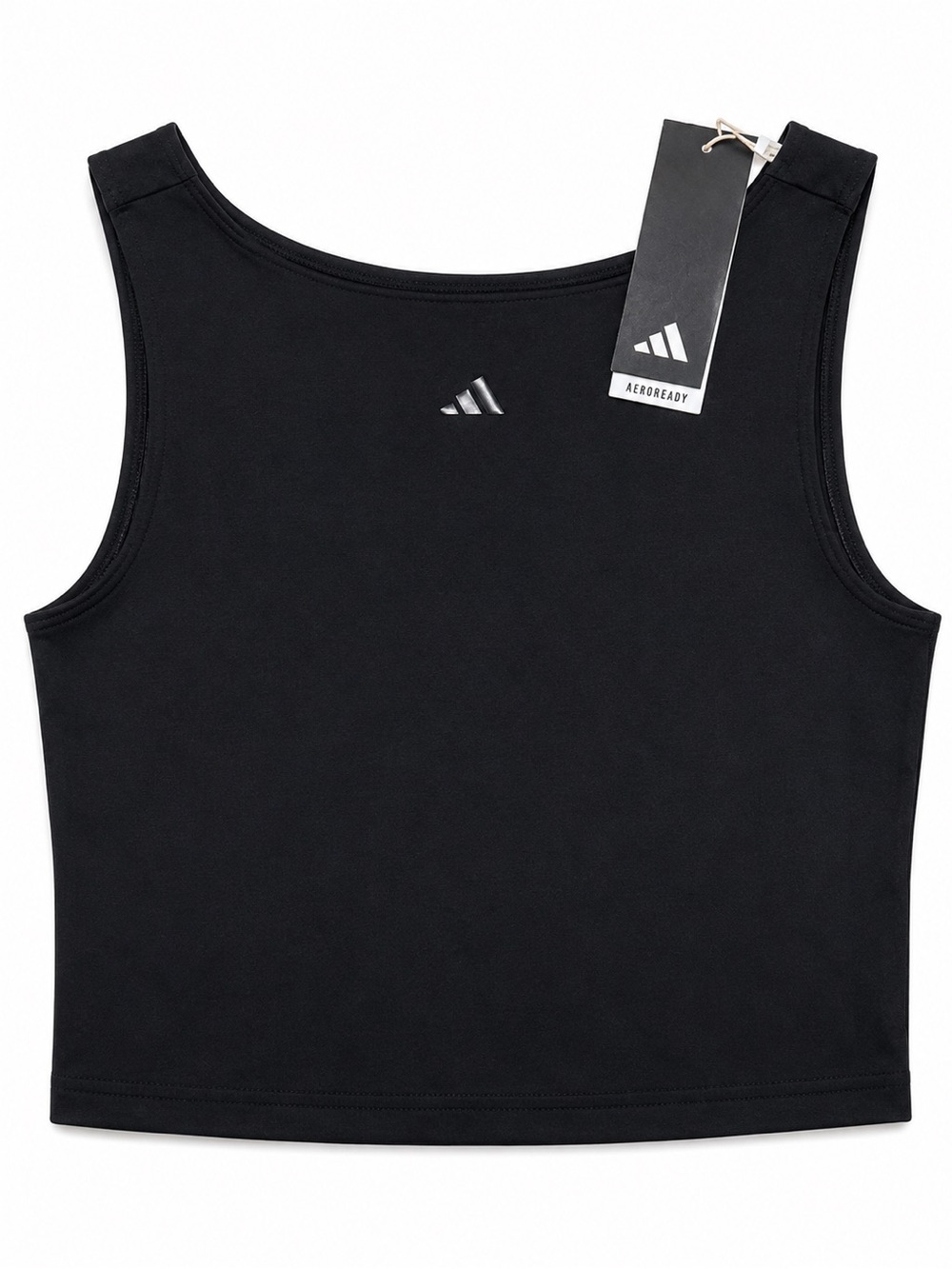 Adidas Black Athletic Crop Tank - AEROREADY